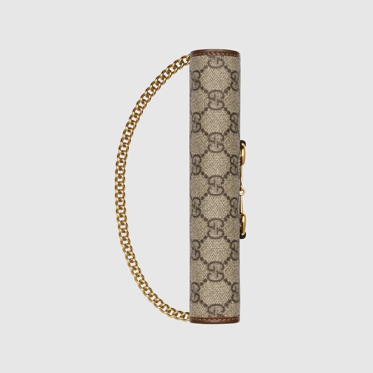 621892.92TCG.8563.006.100.0000.Light Gucci Horsebit 1955 wallet with chain